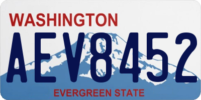 WA license plate AEV8452
