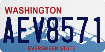 WA license plate AEV8571
