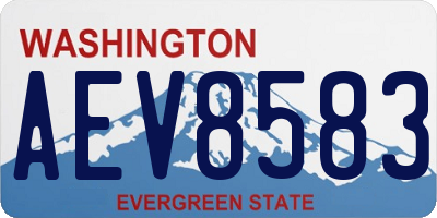 WA license plate AEV8583