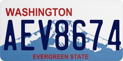 WA license plate AEV8674