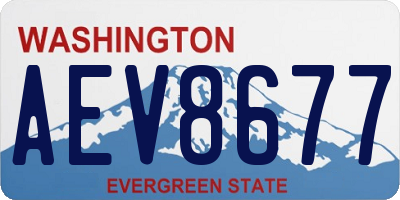 WA license plate AEV8677