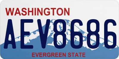 WA license plate AEV8686