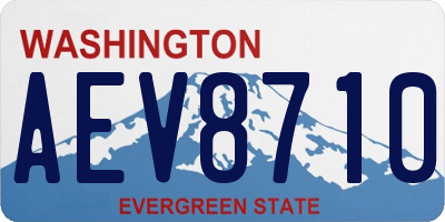 WA license plate AEV8710