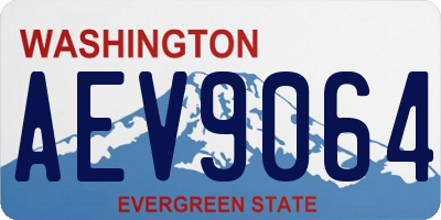 WA license plate AEV9064
