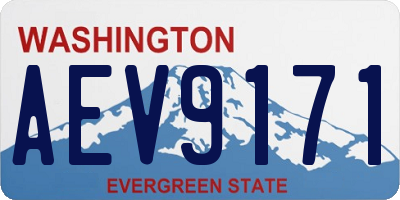 WA license plate AEV9171