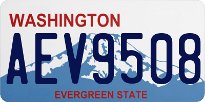 WA license plate AEV9508