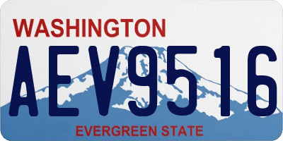 WA license plate AEV9516