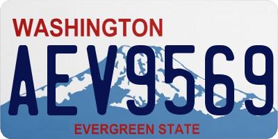 WA license plate AEV9569