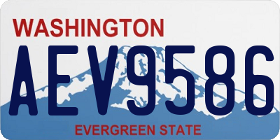 WA license plate AEV9586