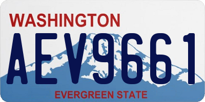WA license plate AEV9661