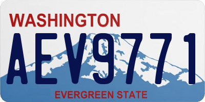 WA license plate AEV9771