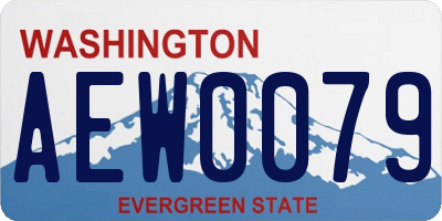 WA license plate AEW0079