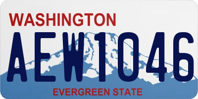 WA license plate AEW1046