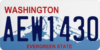 WA license plate AEW1430