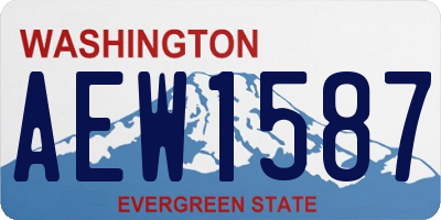 WA license plate AEW1587