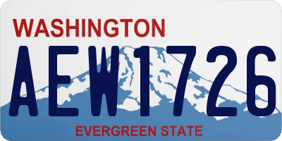 WA license plate AEW1726
