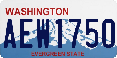 WA license plate AEW1750