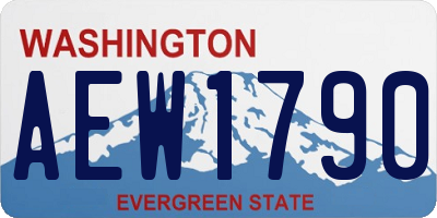 WA license plate AEW1790