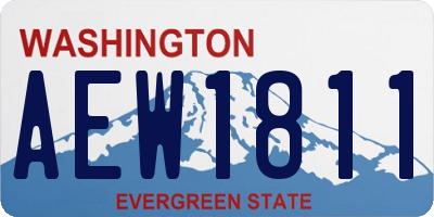 WA license plate AEW1811