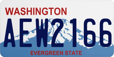 WA license plate AEW2166