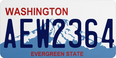 WA license plate AEW2364