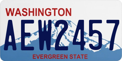 WA license plate AEW2457
