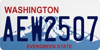 WA license plate AEW2507