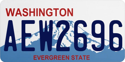 WA license plate AEW2696