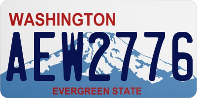 WA license plate AEW2776