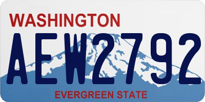 WA license plate AEW2792