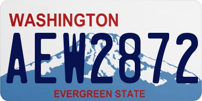 WA license plate AEW2872