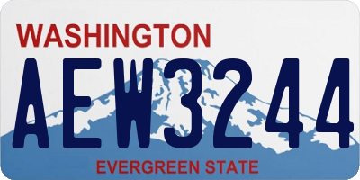 WA license plate AEW3244