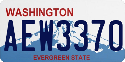 WA license plate AEW3370