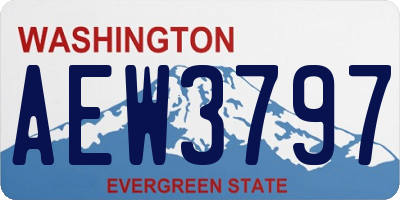 WA license plate AEW3797