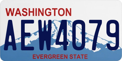 WA license plate AEW4079
