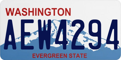 WA license plate AEW4294