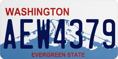 WA license plate AEW4379