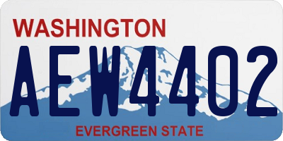 WA license plate AEW4402
