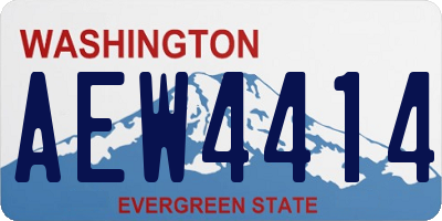 WA license plate AEW4414
