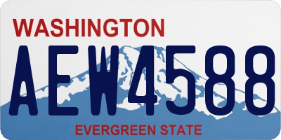 WA license plate AEW4588