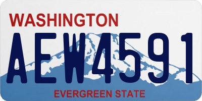 WA license plate AEW4591