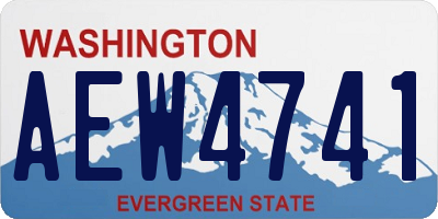 WA license plate AEW4741