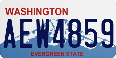 WA license plate AEW4859