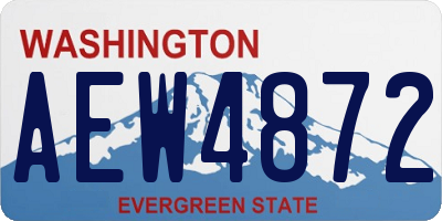 WA license plate AEW4872