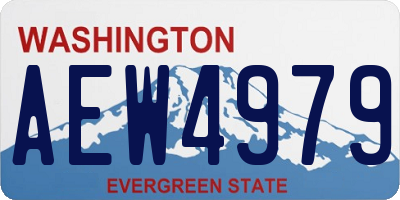 WA license plate AEW4979