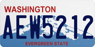 WA license plate AEW5212