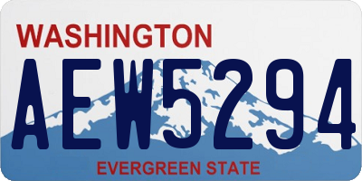 WA license plate AEW5294