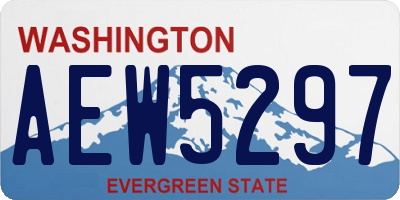 WA license plate AEW5297