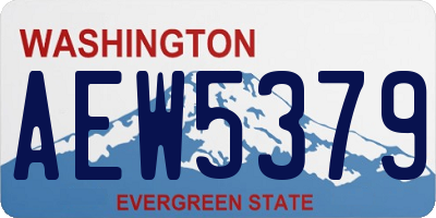WA license plate AEW5379