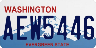 WA license plate AEW5446